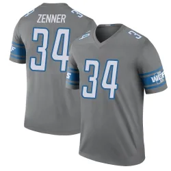 Men's Zach Zenner Detroit Lions No.34 Legend Color Rush Steel Jersey