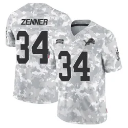 Men's Zach Zenner Detroit Lions No.34 Limited 2024 Salute to Service Jersey - Arctic Camo