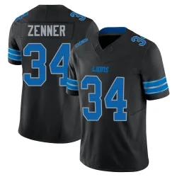Men's Zach Zenner Detroit Lions No.34 Limited Alternate Vapor F.U.S.E. 2nd Jersey - Black