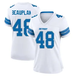 Women's Abraham Beauplan Detroit Lions No.48 Game 2nd Jersey - White