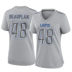 Women's Abraham Beauplan Detroit Lions No.48 Game Atmosphere Fashion Jersey - Gray