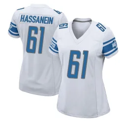 Women's Ahmed Hassanein Detroit Lions No.61 Game Jersey - White