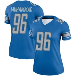Women's Al-Quadin Muhammad Detroit Lions No.96 Legend Jersey - Blue