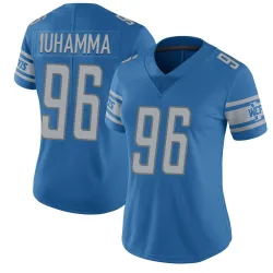 Women's Al-Quadin Muhammad Detroit Lions No.96 Limited Team Color Vapor Untouchable Jersey - Blue