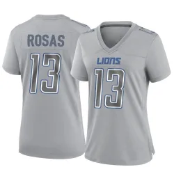 Women's Aldrick Rosas Detroit Lions No.13 Game Atmosphere Fashion Jersey - Gray