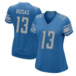Women's Aldrick Rosas Detroit Lions No.13 Game Team Color Jersey - Blue