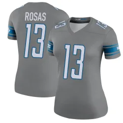 Women's Aldrick Rosas Detroit Lions No.13 Legend Color Rush Steel Jersey