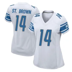Women's Amon-Ra St. Brown Detroit Lions No.14 Game Jersey - White