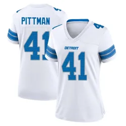 Women's Anthony Pittman Detroit Lions No.41 Game 2nd Jersey - White