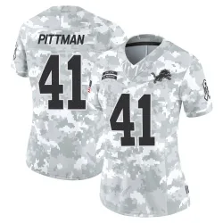 Women's Anthony Pittman Detroit Lions No.41 Limited 2024 Salute to Service Jersey - Arctic Camo