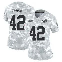 Women's Anthony Tyus III Detroit Lions No.42 Limited 2024 Salute to Service Jersey - Arctic Camo