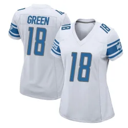 Women's Antoine Green Detroit Lions No.18 Game Jersey - White