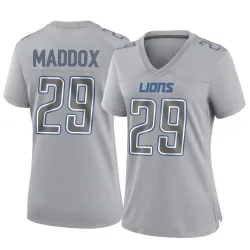 Women's Avonte Maddox Detroit Lions No.29 Game Atmosphere Fashion Jersey - Gray