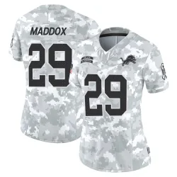 Women's Avonte Maddox Detroit Lions No.29 Limited 2024 Salute to Service Jersey - Arctic Camo
