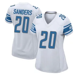Women's Barry Sanders Detroit Lions No.20 Game Jersey - White