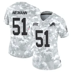 Women's Ben Niemann Detroit Lions No.51 Limited 2024 Salute to Service Jersey - Arctic Camo