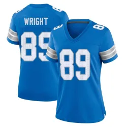 Women's Brock Wright Detroit Lions No.89 Game 2nd Jersey - Blue