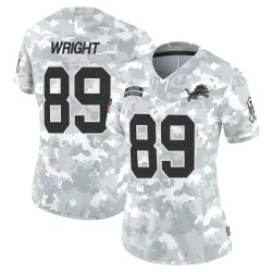 Women's Brock Wright Detroit Lions No.89 Limited 2024 Salute to Service Jersey - Arctic Camo