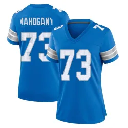 Women's Christian Mahogany Detroit Lions No.73 Game 2nd Jersey - Blue