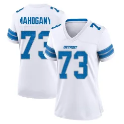 Women's Christian Mahogany Detroit Lions No.73 Game 2nd Jersey - White