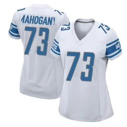 Women's Christian Mahogany Detroit Lions No.73 Game Jersey - White