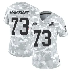 Women's Christian Mahogany Detroit Lions No.73 Limited 2024 Salute to Service Jersey - Arctic Camo