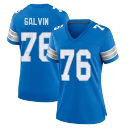 Women's Connor Galvin Detroit Lions No.76 Game 2nd Jersey - Blue