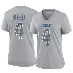 Women's D.J. Reed Detroit Lions No.4 Game Atmosphere Fashion Jersey - Gray