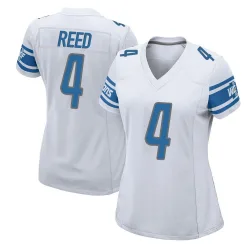 Women's D.J. Reed Detroit Lions No.4 Game Jersey - White