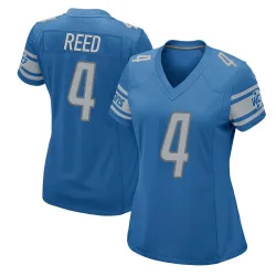 Women's D.J. Reed Detroit Lions No.4 Game Team Color Jersey - Blue
