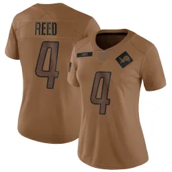 Women's D.J. Reed Detroit Lions No.4 Limited 2023 Salute To Service Jersey - Brown