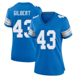 Women's DaRon Gilbert Detroit Lions No.43 Game 2nd Jersey - Blue