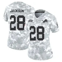 Women's Dan Jackson Detroit Lions No.28 Limited 2024 Salute to Service Jersey - Arctic Camo