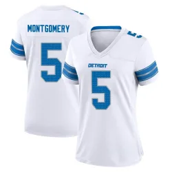 Women's David Montgomery Detroit Lions No.5 Game 2nd Jersey - White