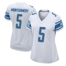 Women's David Montgomery Detroit Lions No.5 Game Jersey - White