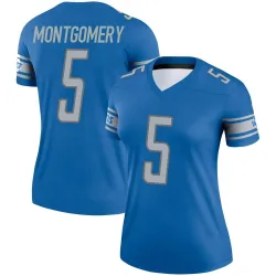 Women's David Montgomery Detroit Lions No.5 Legend Jersey - Blue