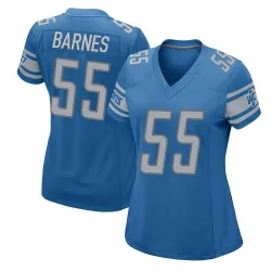 Women's Derrick Barnes Detroit Lions No.55 Game Team Color Jersey - Blue