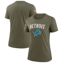 Women's Detroit Lions No. Legend 2022 Salute To Service T-Shirt - Olive