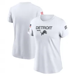 Women's Detroit Lions No. Legend 2024 Salute To Service Performance T-Shirt - White