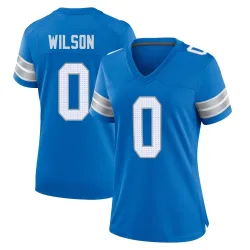 Women's Divaad Wilson Detroit Lions No.0 Game 2nd Jersey - Blue