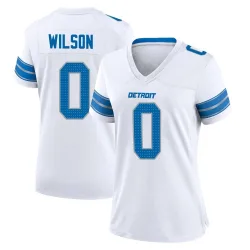 Women's Divaad Wilson Detroit Lions No.0 Game 2nd Jersey - White