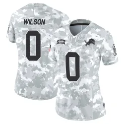 Women's Divaad Wilson Detroit Lions No.0 Limited 2024 Salute to Service Jersey - Arctic Camo