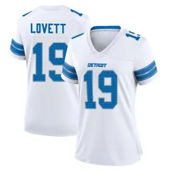 Women's Dominic Lovett Detroit Lions No.19 Game 2nd Jersey - White