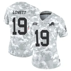 Women's Dominic Lovett Detroit Lions No.19 Limited 2024 Salute to Service Jersey - Arctic Camo