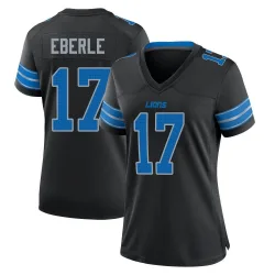 Women's Dominik Eberle Detroit Lions No.17 Game Alternate 2nd Jersey - Black