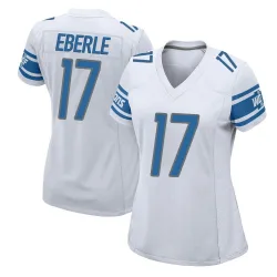 Women's Dominik Eberle Detroit Lions No.17 Game Jersey - White