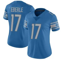 Women's Dominik Eberle Detroit Lions No.17 Limited Team Color Vapor Untouchable Jersey - Blue