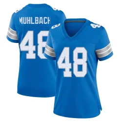 Women's Don Muhlbach Detroit Lions No.48 Game 2nd Jersey - Blue