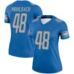 Women's Don Muhlbach Detroit Lions No.48 Legend Jersey - Blue