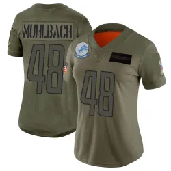 Women's Don Muhlbach Detroit Lions No.48 Limited 2019 Salute to Service Jersey - Camo